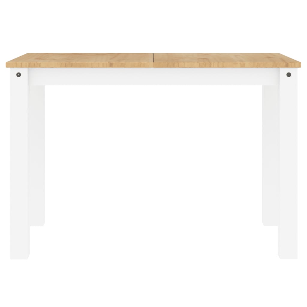 Dining Table Panama White 117x60x75 cm Solid Wood Pine