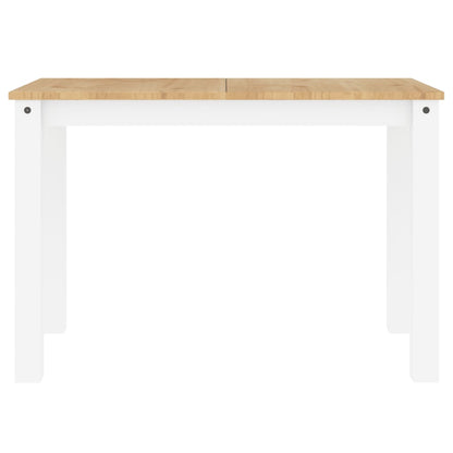 Dining Table Panama White 117x60x75 cm Solid Wood Pine