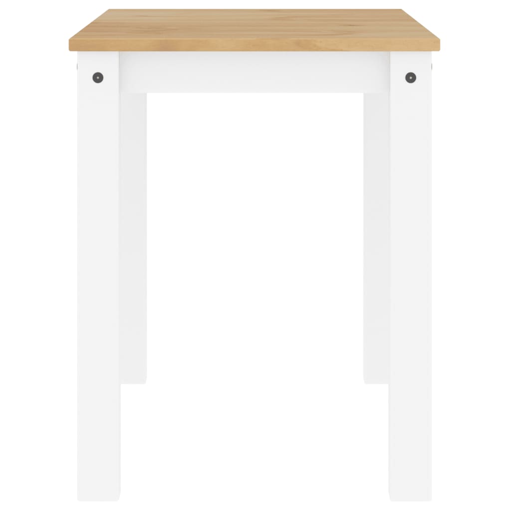 Dining Table Panama White 117x60x75 cm Solid Wood Pine