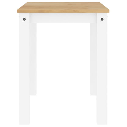 Dining Table Panama White 117x60x75 cm Solid Wood Pine