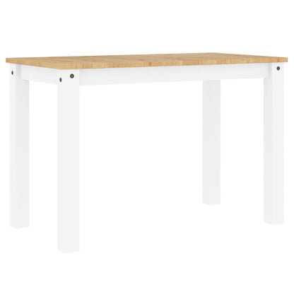 Dining Table Panama White 117x60x75 cm Solid Wood Pine