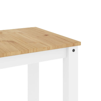 Dining Table Panama White 117x60x75 cm Solid Wood Pine