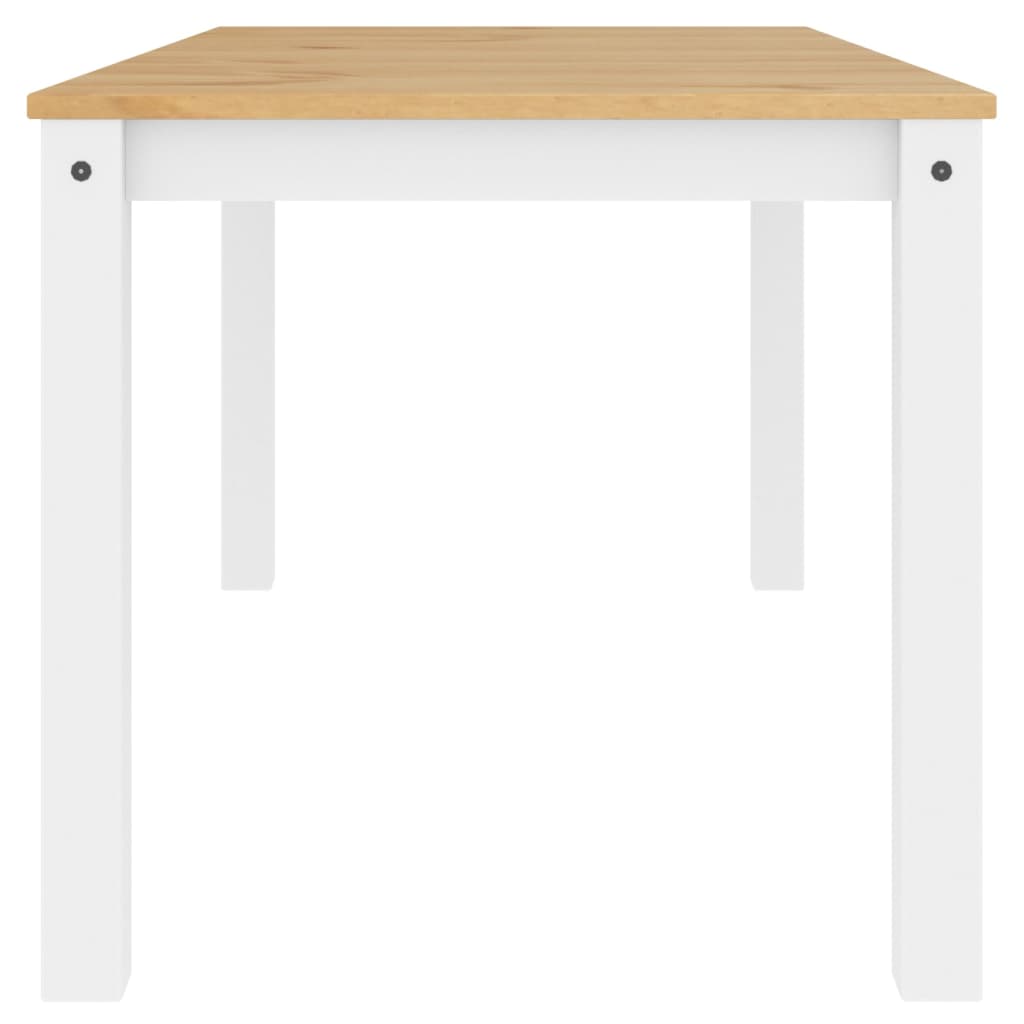 Dining Table Panama White 160x80x75 cm Solid Wood Pine