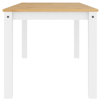 Dining Table Panama White 160x80x75 cm Solid Wood Pine