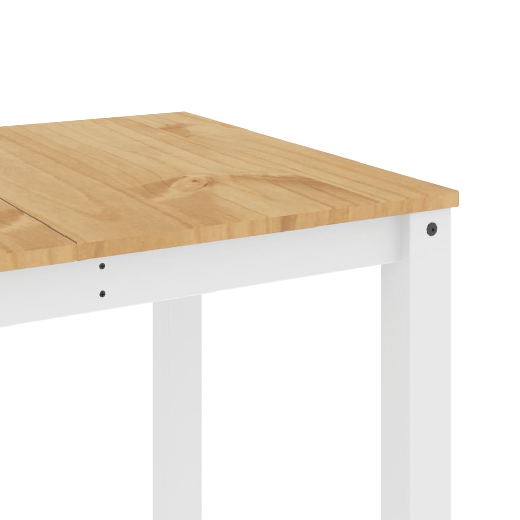 Dining Table Panama White 160x80x75 cm Solid Wood Pine