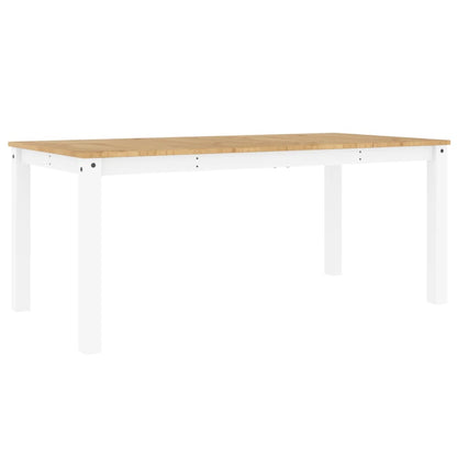 Dining Table Panama White 180x90x75 cm Solid Wood Pine