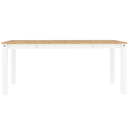 Dining Table Panama White 180x90x75 cm Solid Wood Pine