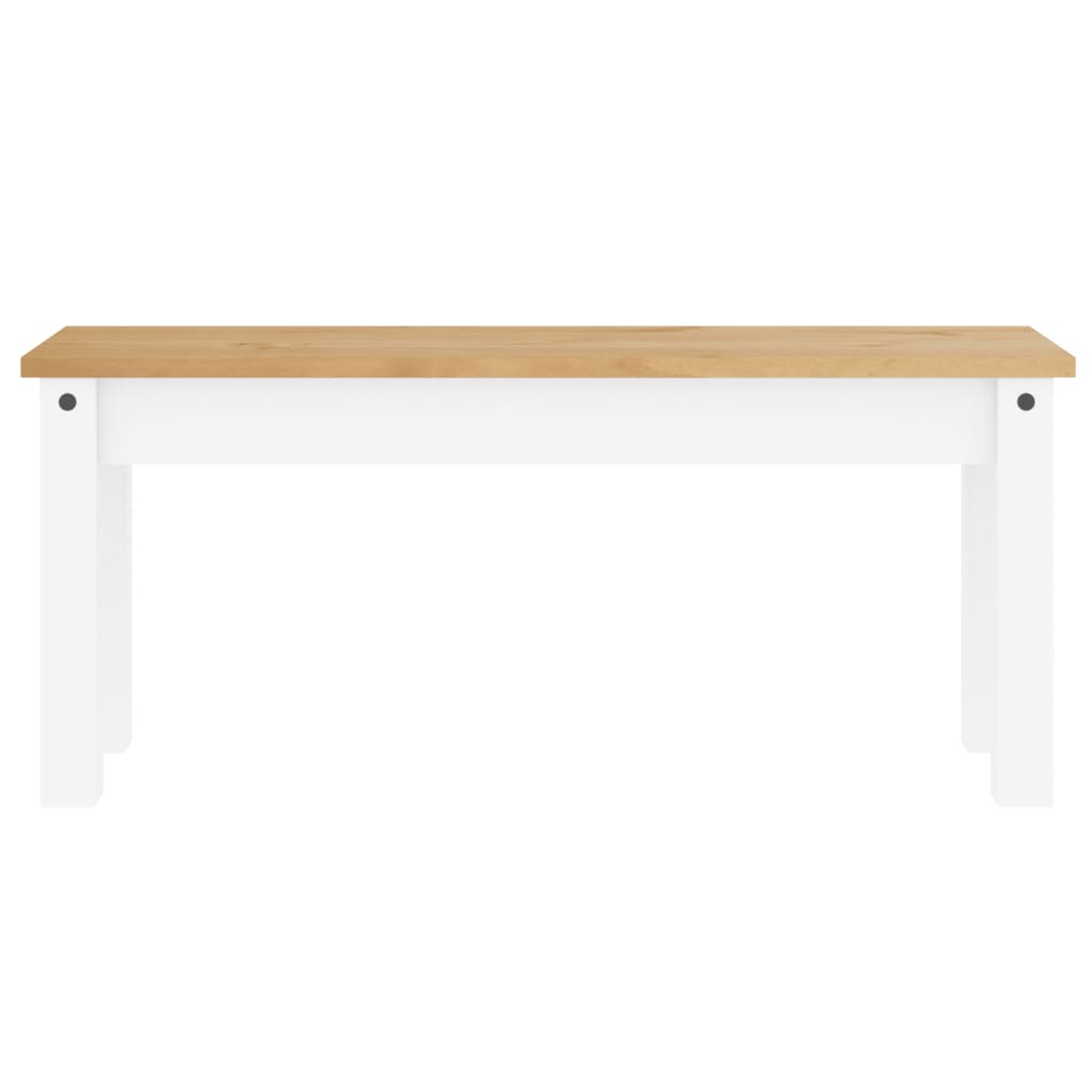 Dining Bench Panama White 105x30x45 cm Solid Wood Pine