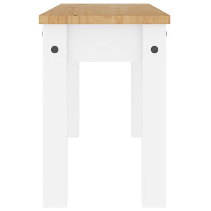 Dining Bench Panama White 105x30x45 cm Solid Wood Pine