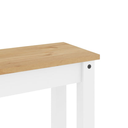 Dining Bench Panama White 105x30x45 cm Solid Wood Pine