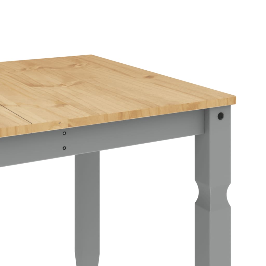 Dining Table Corona Grey 160x80x75 cm Solid Wood Pine