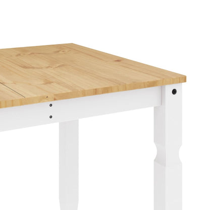 Dining Table Corona White 160x80x75 cm Solid Wood Pine