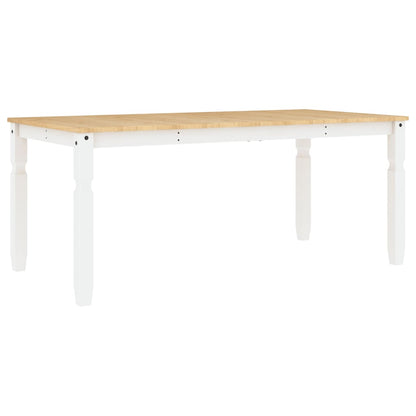 Dining Table Corona White 180x90x75 cm Solid Wood Pine