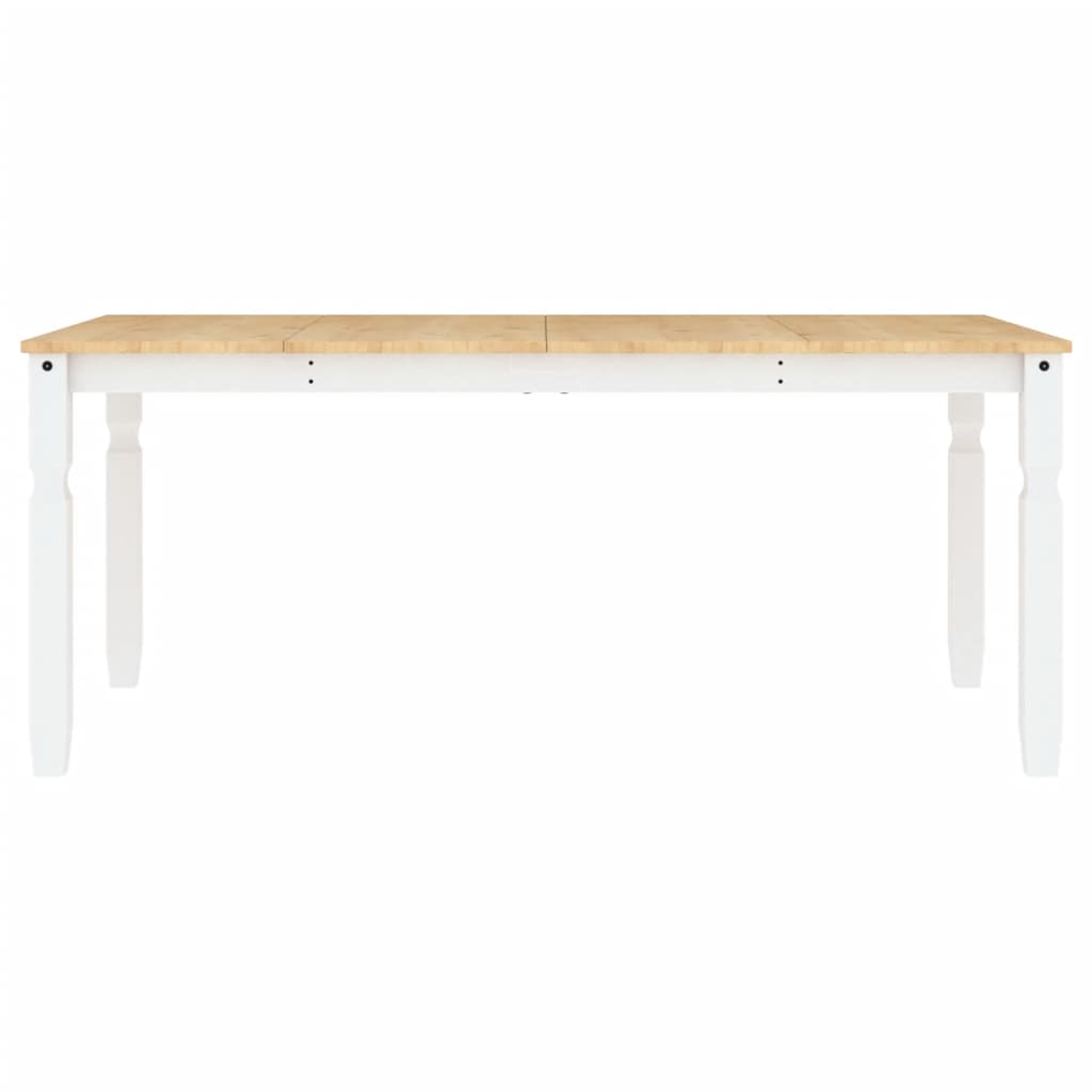 Dining Table Corona White 180x90x75 cm Solid Wood Pine