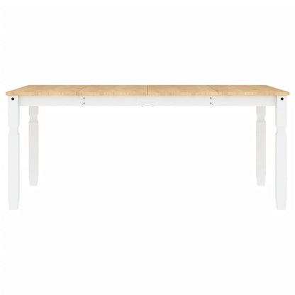 Dining Table Corona White 180x90x75 cm Solid Wood Pine