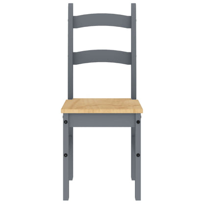 Dining Chairs 2 pcs Grey 40x46x99 cm Solid Wood Pine