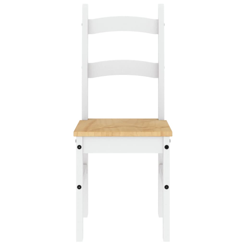 Dining Chairs 2 pcs White 40x46x99 cm Solid Wood Pine