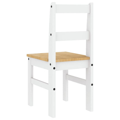 Dining Chairs 2 pcs Panama White 40x46x90 cm Solid Wood Pine