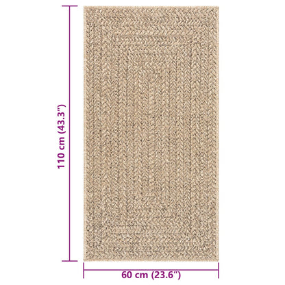 Rug ZIZUR 60x110 cm Jute Look Indoor and Outdoor