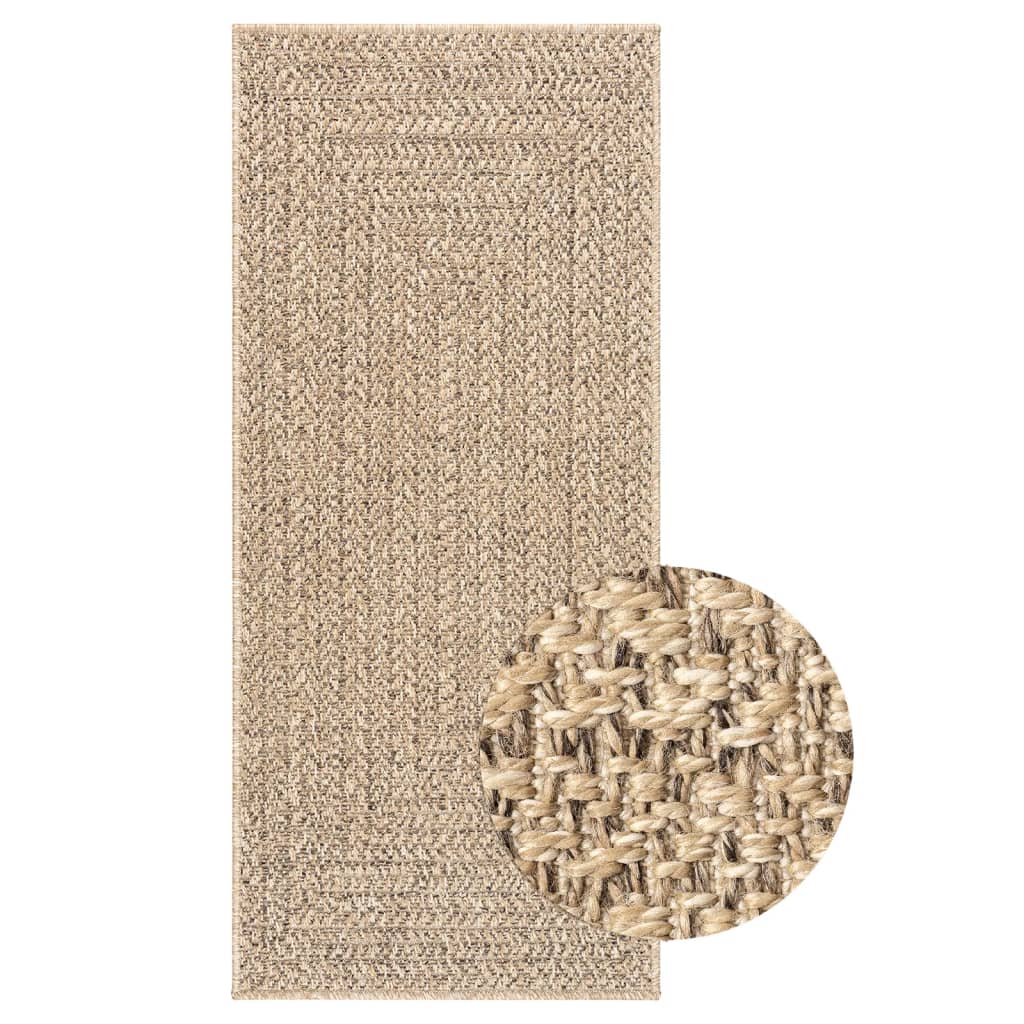 Rug ZIZUR 80x200 cm Jute Look Indoor and Outdoor