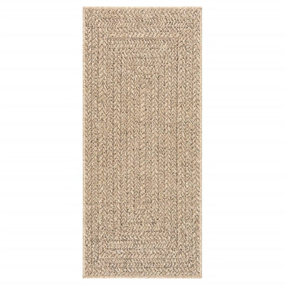 Rug ZIZUR 80x200 cm Jute Look Indoor and Outdoor