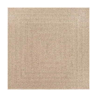 Rug ZIZUR 200x200 cm Jute Look Indoor and Outdoor