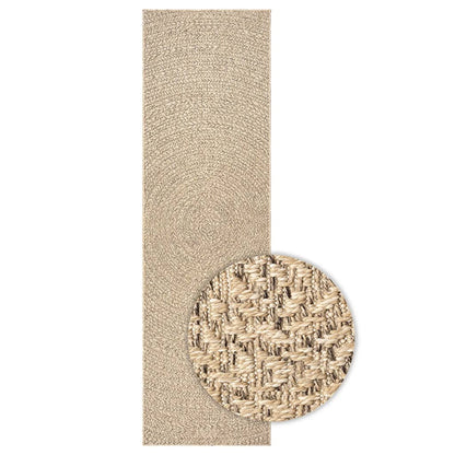 Rug ZIZUR 80x250 cm Jute Look Indoor and Outdoor