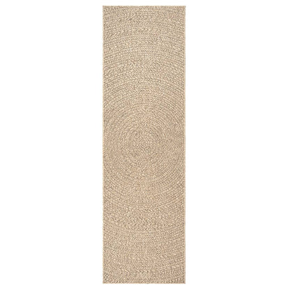 Rug ZIZUR 80x250 cm Jute Look Indoor and Outdoor