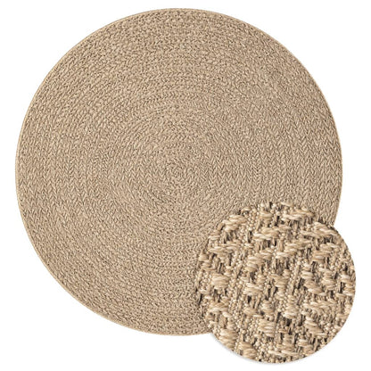 Rug ZIZUR Ø 200 cm Jute Look Indoor and Outdoor