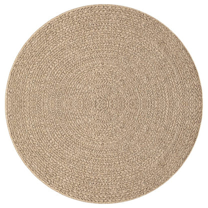 Rug ZIZUR Ø 200 cm Jute Look Indoor and Outdoor