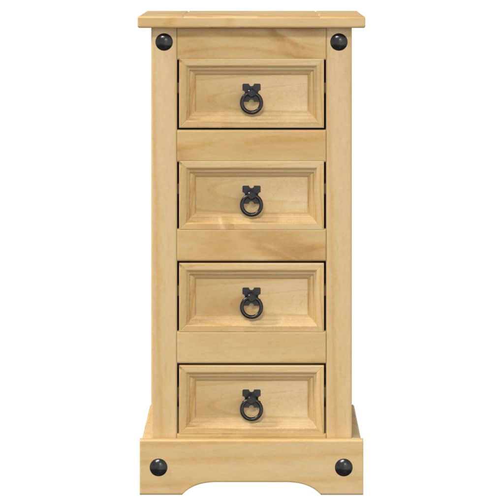 Bedside Cabinet Corona 35x32.5x74 cm Solid Wood Pine