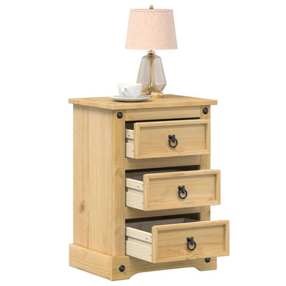 Bedside Cabinet Corona 45x35x64 cm Solid Wood Pine