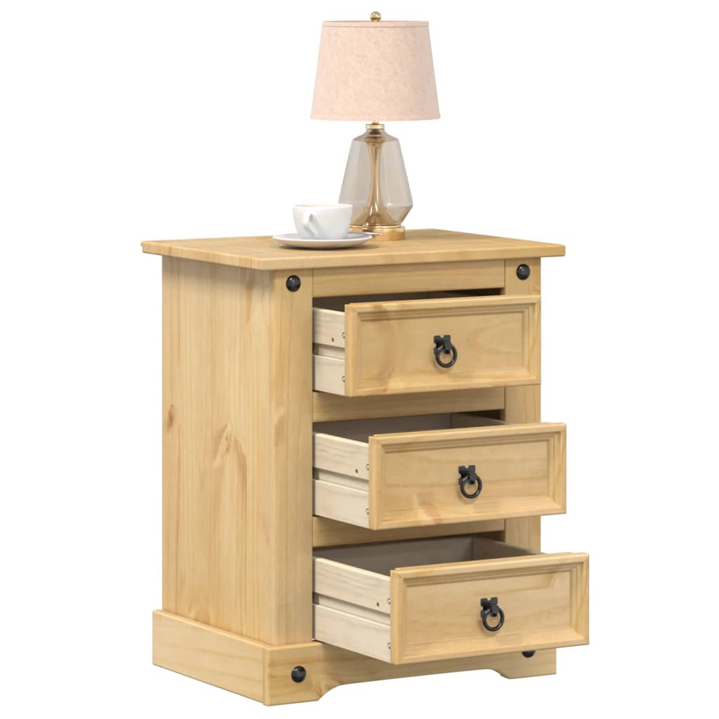 Bedside Cabinet Corona 53x39x66 cm Solid Wood Pine