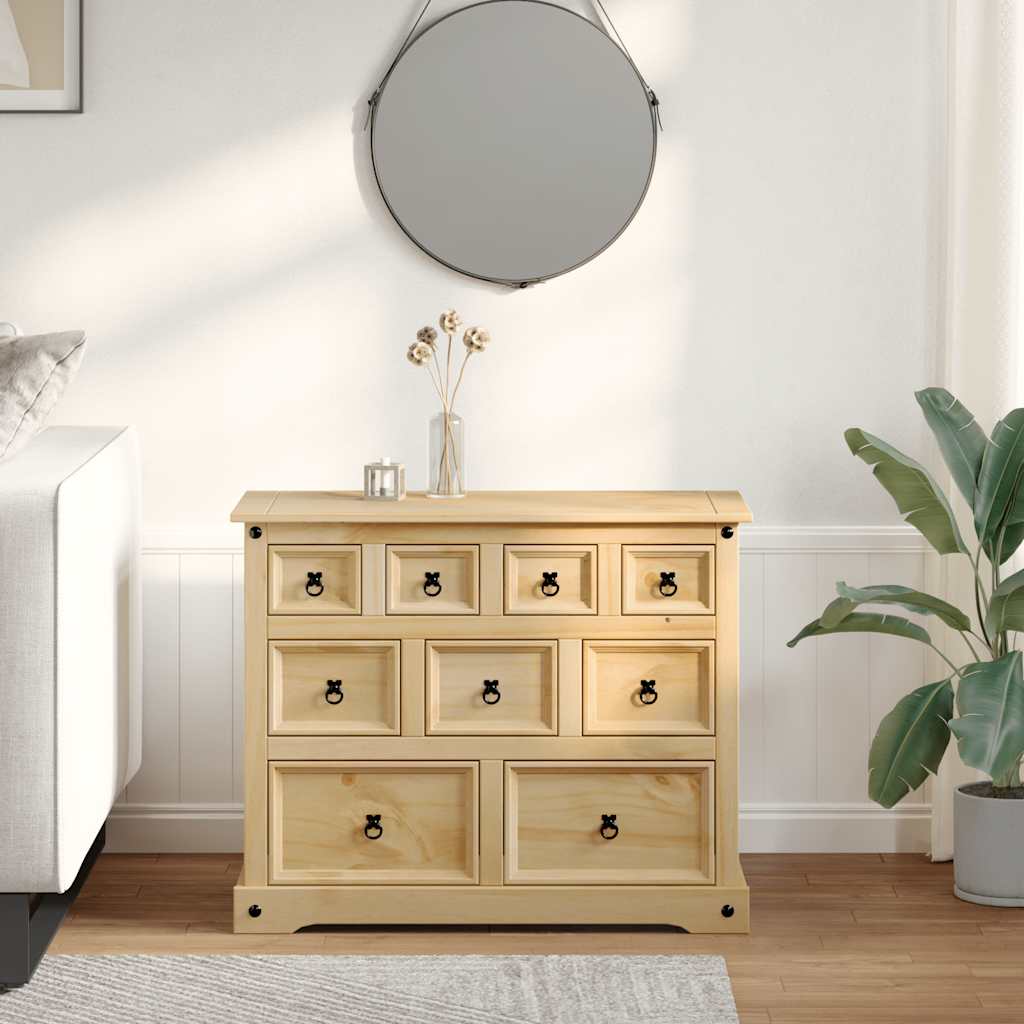 Chest of Drawers Corona 101x45x82 cm Solid Wood Pine