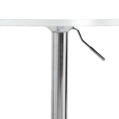 Bar Table White 60x60x90 cm Engineered Wood and Chromed Steel