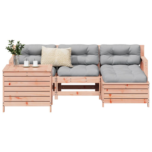 5 Piece Garden Sofa Set Solid Wood Douglas Fir