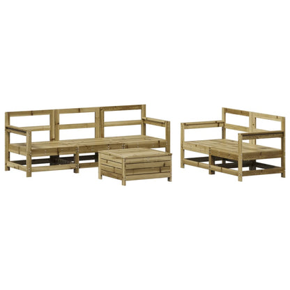 6 Piece Garden Sofa Set Impregnated Wood Pine