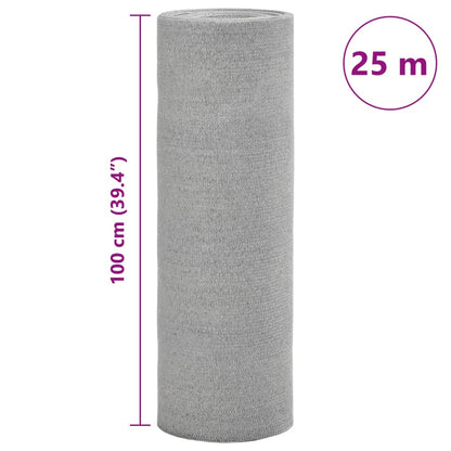 Privacy Net Light Grey 1x25 m HDPE 195 g/m²