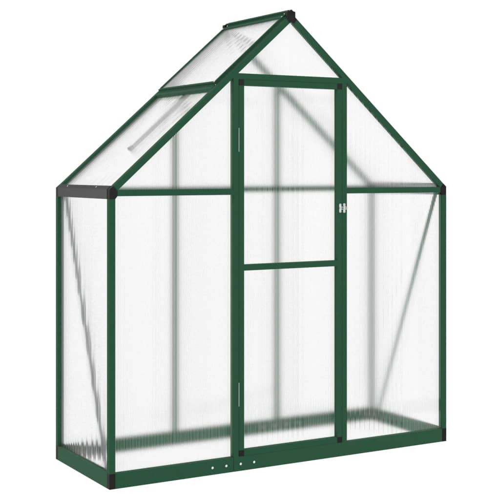 Greenhouse with Base Frame Green 169x58x195 cm Aluminium