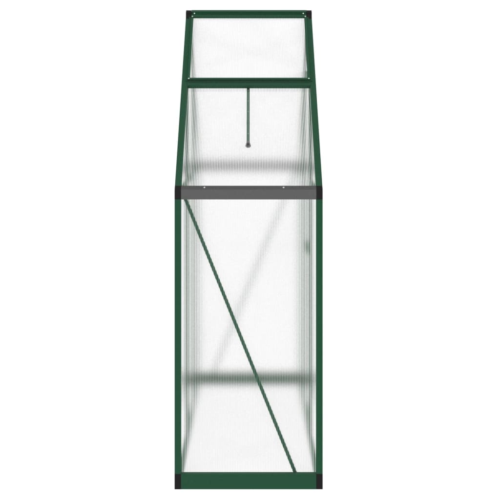 Greenhouse with Base Frame Green 169x58x195 cm Aluminium