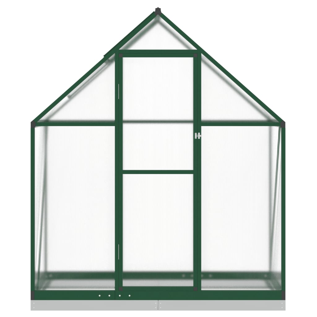 Greenhouse with Base Frame Green 169x58x202 cm Aluminium