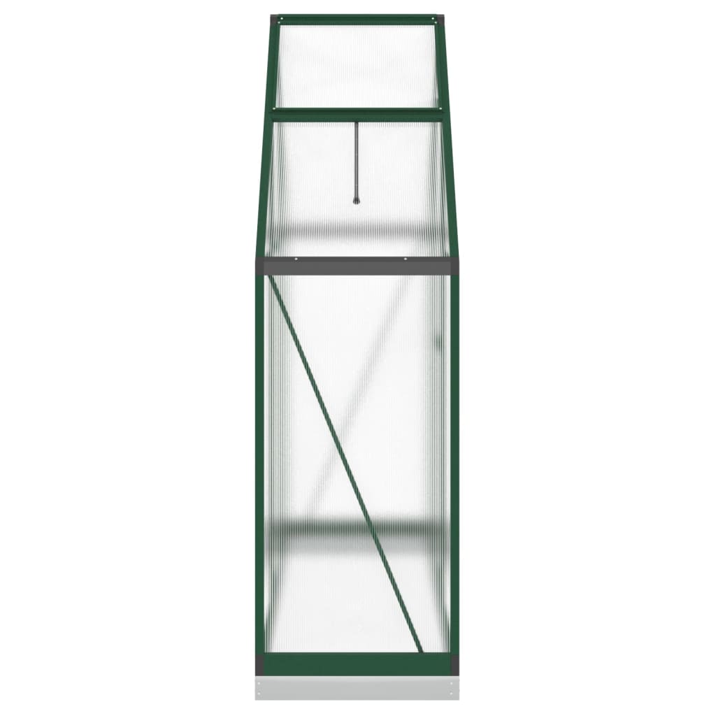 Greenhouse with Base Frame Green 169x58x202 cm Aluminium