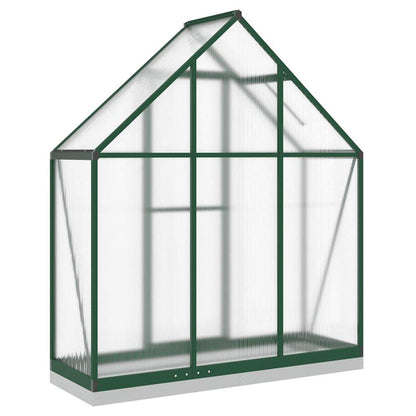 Greenhouse with Base Frame Green 169x58x202 cm Aluminium