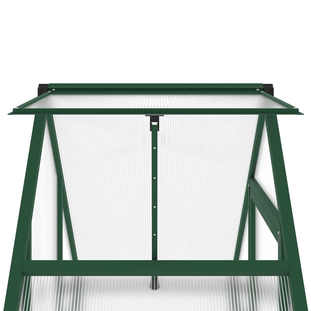 Greenhouse with Base Frame Green 169x58x202 cm Aluminium