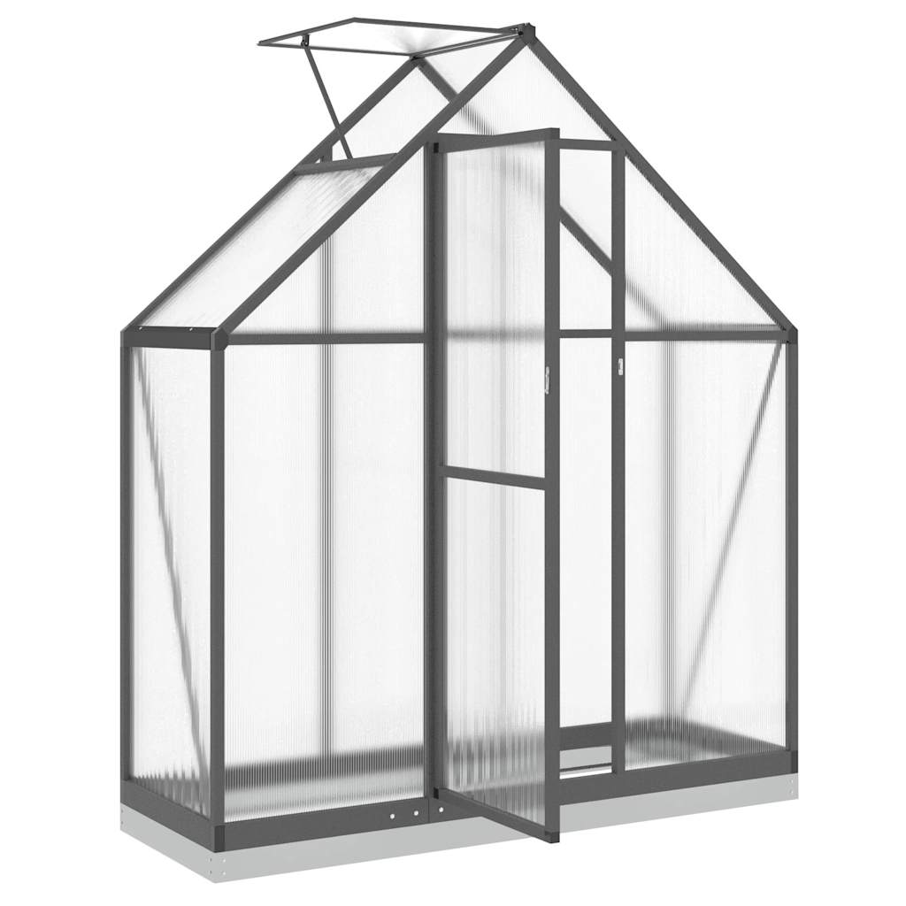 Greenhouse with Base Frame Anthracite 169x58x202 cm Aluminium