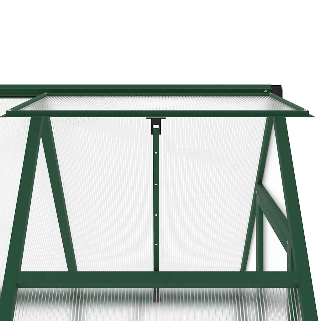 Greenhouse with Base Frame Green 169x114x195 cm Aluminium