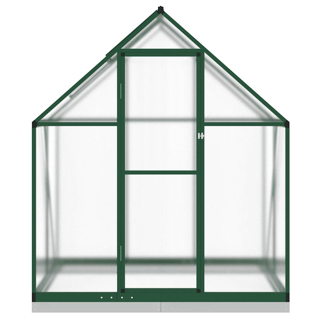 Greenhouse with Base Frame Green 169x114x202 cm Aluminium