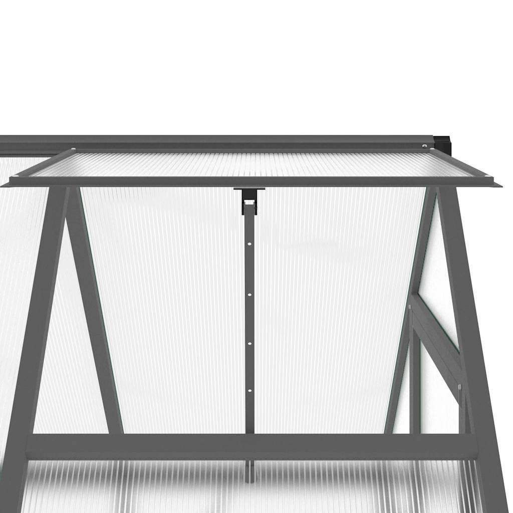 Greenhouse with Base Frame Anthracite 169x114x202 cm Aluminium