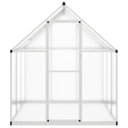 Greenhouse with Base Frame Silver 169x169x195 cm Aluminium