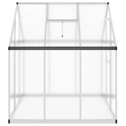 Greenhouse with Base Frame Silver 169x169x195 cm Aluminium